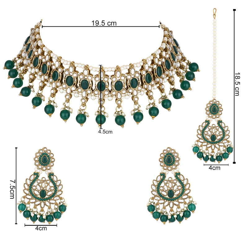 Shalina Green Choker Set