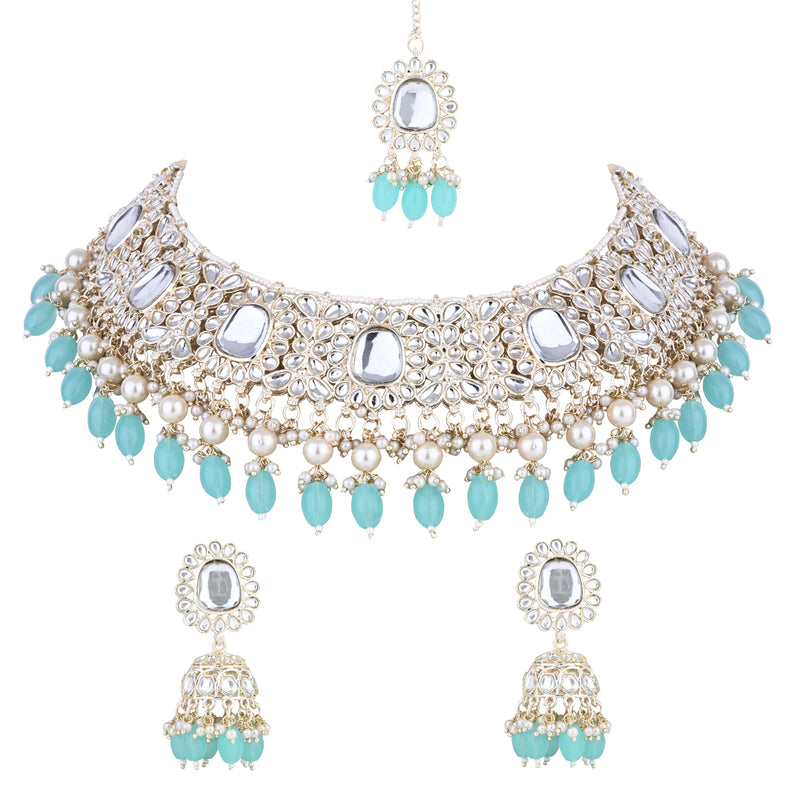 Lavishka Turquoise Choker Set