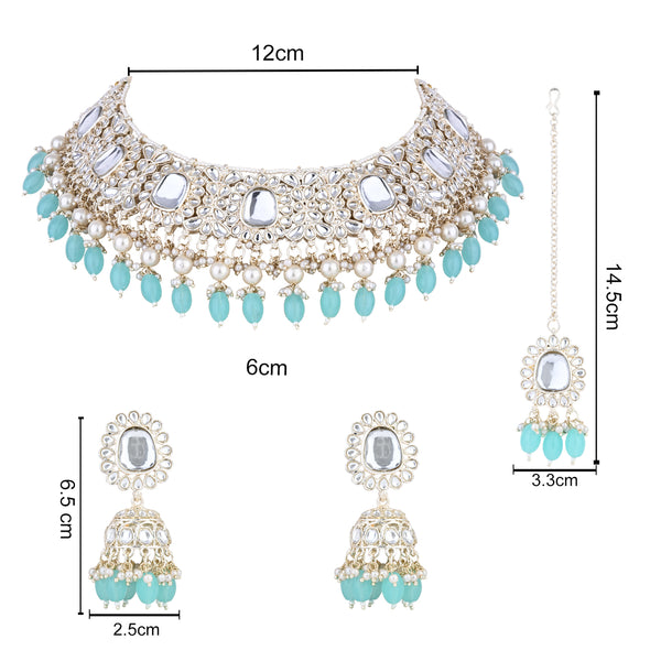 Lavishka Turquoise Choker Set