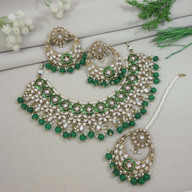 Ashia Green Necklace Set