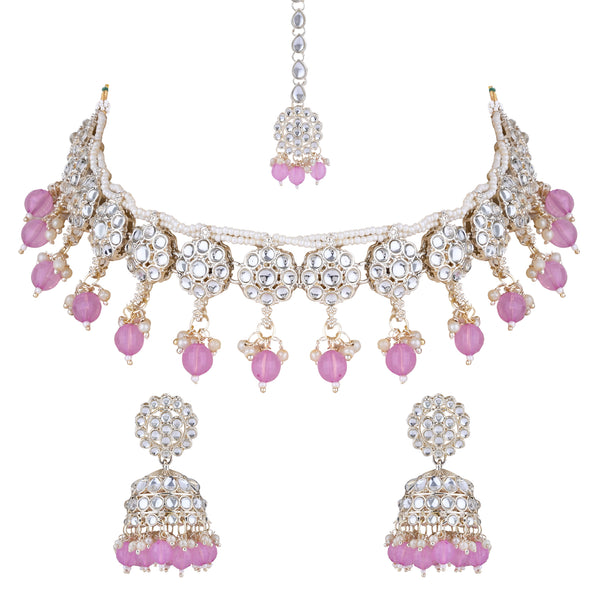 Pankhuri Purple Choker Set