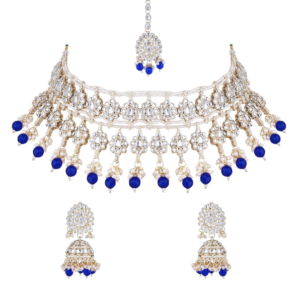 Aadhira Blue Choker Set