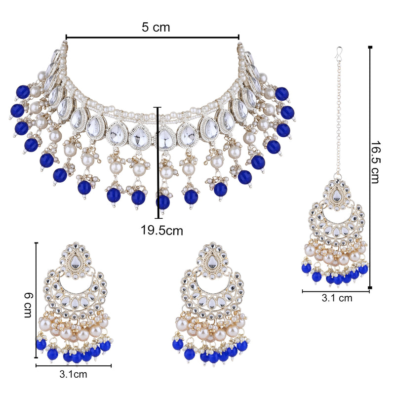 Ichha Blue Choker Set