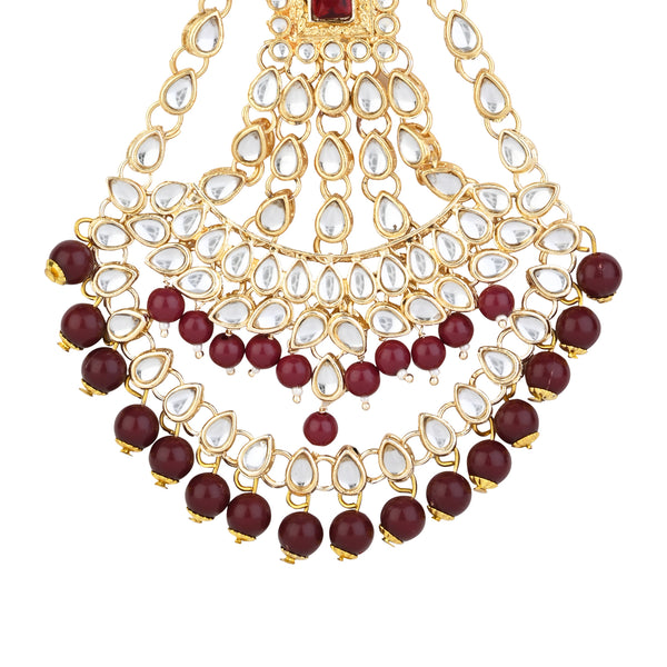 Rutvi Maroon Chabi Challa/Challa Waist Chain