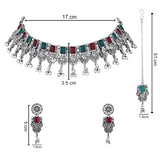 Lavika Multicolor Oxidised Choker Set