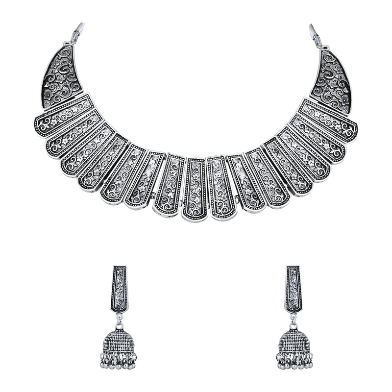 Hansika Oxidised Necklace Set