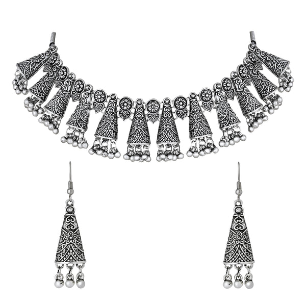 Tvesa Oxidised Necklace Set