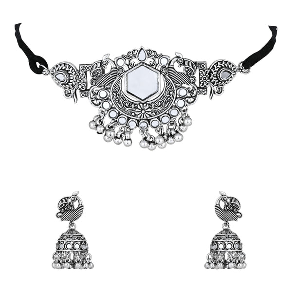 Revika Oxidised Choker Set