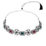 Brishti Multicolor Oxidised Choker Set