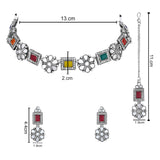 Brishti Multicolor Oxidised Choker Set