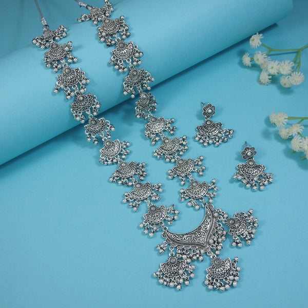 Jivitha Oxidised Necklace Set