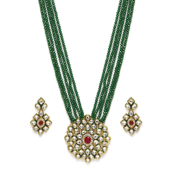 Lambodara Green Pearl & Kundan Mala