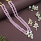 Agnetha pink necklace set