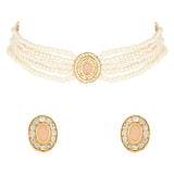 Anaya Peach Choker Set