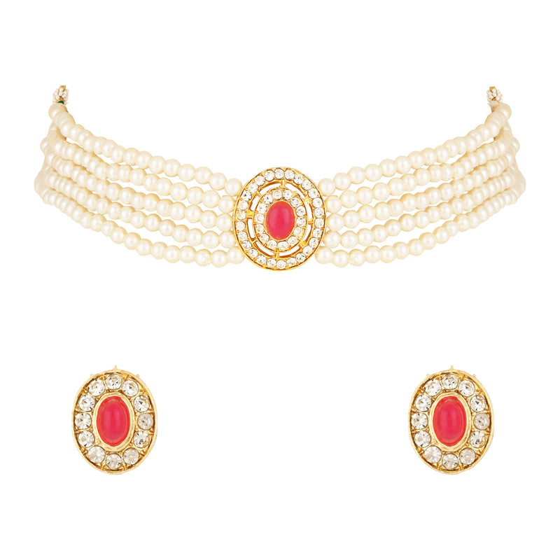 Anaya Pink Choker Set