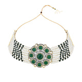 Aliaa Green Choker Set