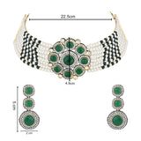 Aliaa Green Choker Set