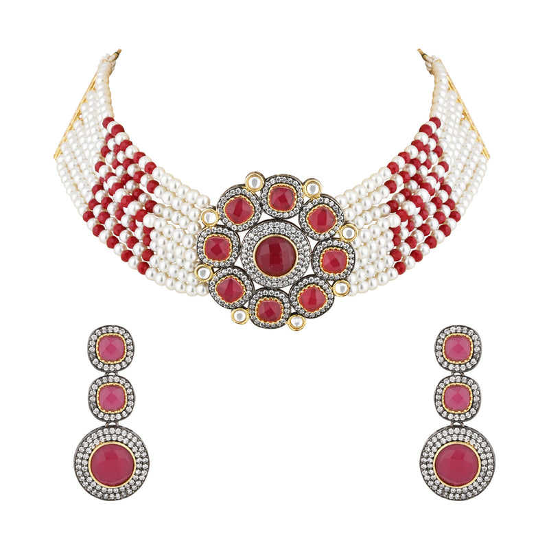 Aliaa Pink Choker Set