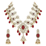 Manasvini Maroon Necklace Set