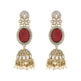 Manasvini Maroon Necklace Set