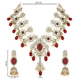 Manasvini Maroon Necklace Set