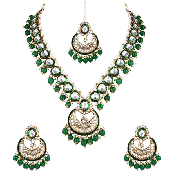 "AHVI" Green Necklace Set