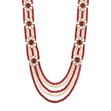 Shuban Maroon Pearl & Kundan Mala