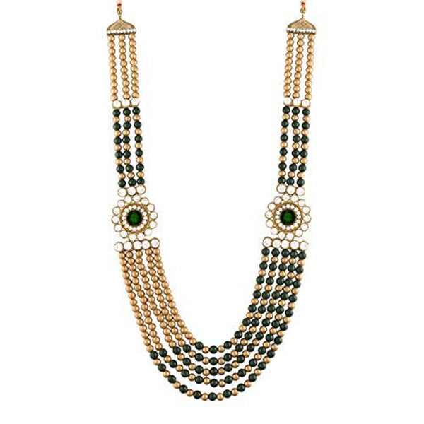 Bhupati Green Pearl & Kundan Mala