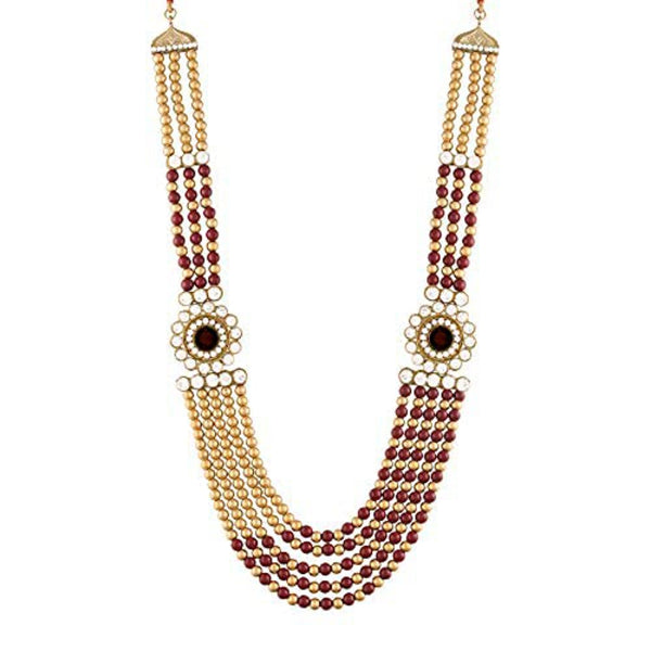 Bhupati Maroon Pearl & Kundan Mala