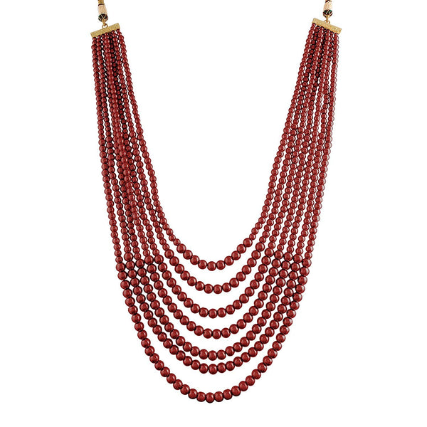 Ekadrishta Maroon Pearl Mala