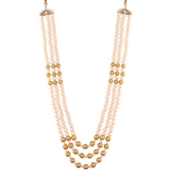 Dharmik Gold Pearl Mala