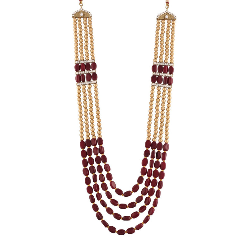 Gajakarna Maroon Pearl Mala