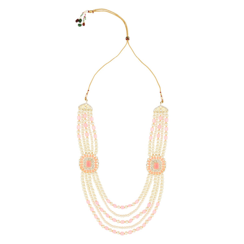 MuktiDaya Pink Pearl & Kundan Mala