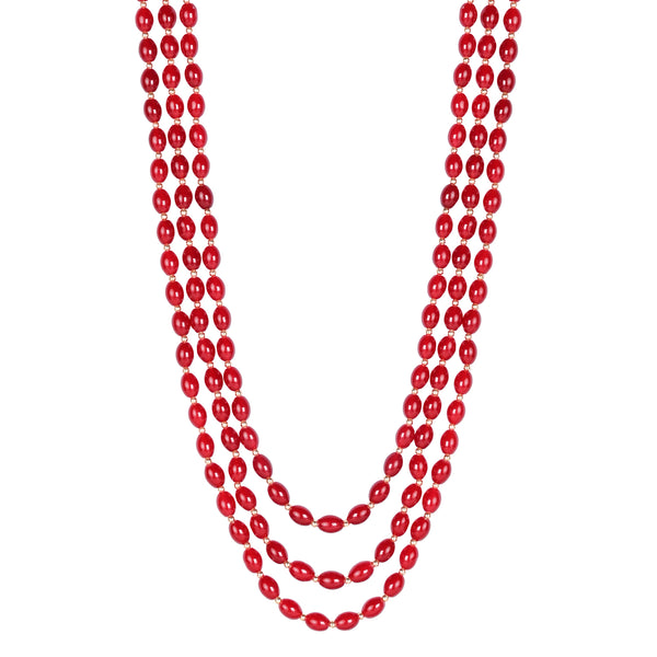 Vishwaraja Maroon Pearl Mala