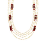 Kapila Maroon Pearl & Kundan Mala