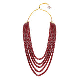 Kush Maroon Necklace For Men