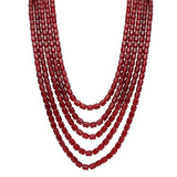 Kush Maroon Necklace For Men