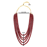 Kush Maroon Necklace For Men