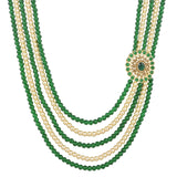 Vighneswara Green Pearl & Kundan Mala