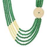 Dharmik Green Pearl Mala