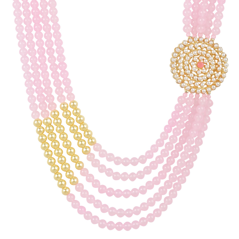 Dharmik Pink Pearl Mala