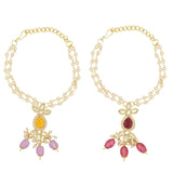 Alluring Pearl & Kundan Lumba Rakhi