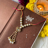 Alluring Pearl & Kundan Lumba Rakhi