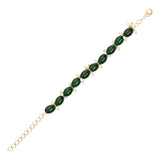 Elegant Bhaiya Bhabhi Green Lumba & Pearl Rakhi With Roli Chawal &Card