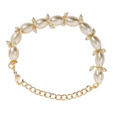 Elegantly White Pearl Beaded Adjustable Lumba Bracelet