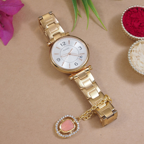 Delightful Timeless Peach Pearl Watch Charms Lumba