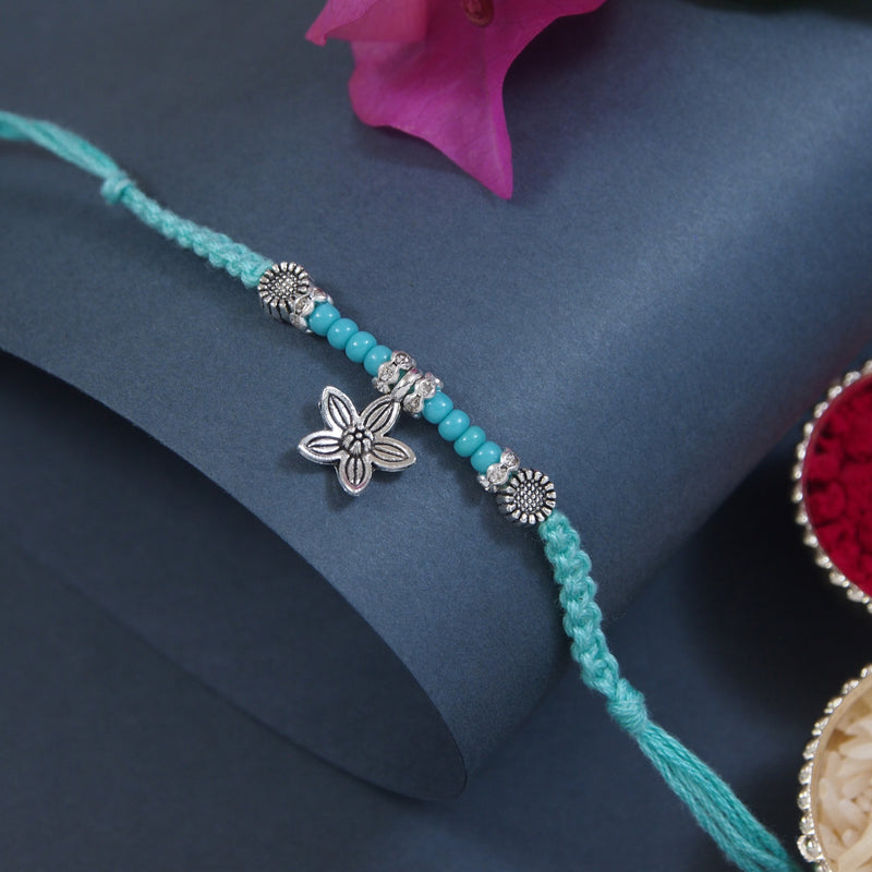 Elegantly Crafted Turquoise Pearl Adjustable Lumba Bracelet