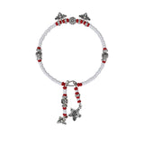 Elegantly Crafted Red Pearl Adjustable Lumba Bracelet