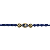 Om Blue Enamel Rakhi