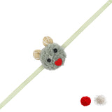 Cute Green Teddy LED Light Rakhi